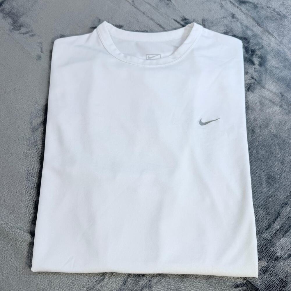 Nike Shirt Mens Sz L White Superset Performance Short Sleeve Training Top